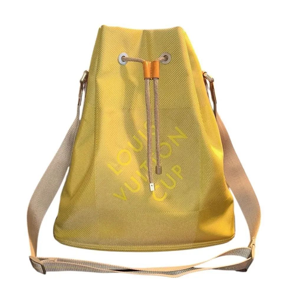 Authentic Louis Vuitton Yellow Canvas Cup Bag .SP0042